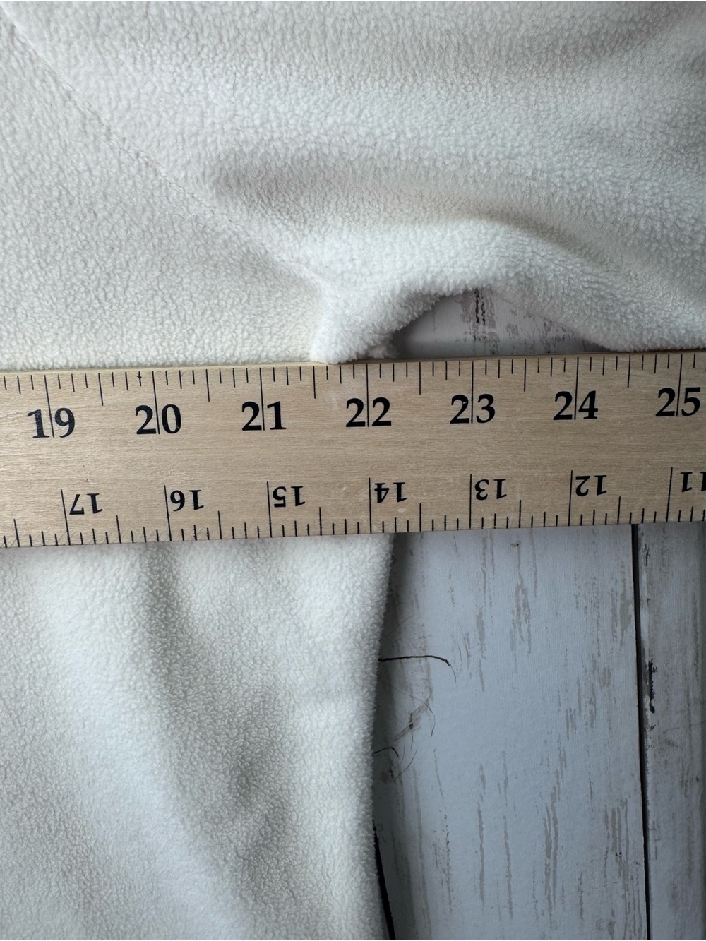 Lands' End Cream Fleece Henley Pullover Top size Large - Picture 6 of 7